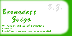 bernadett zsigo business card