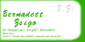 bernadett zsigo business card